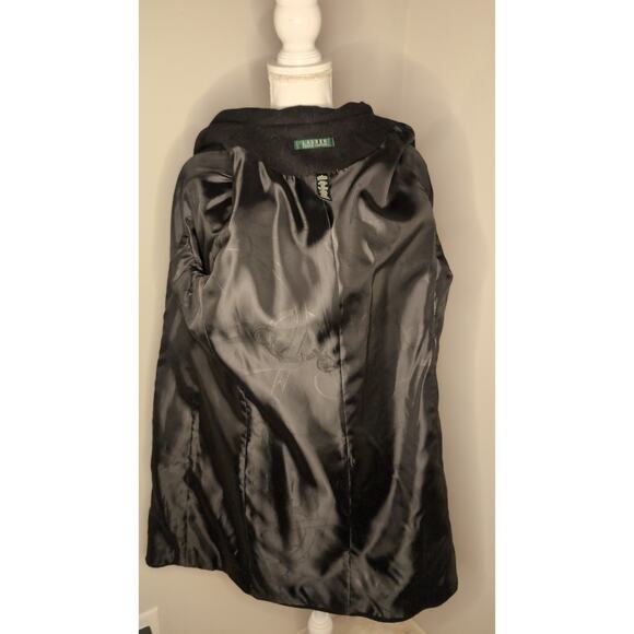 NWT Lauren Ralph Lauren buckle front asymmetrical wool blend coat - Picture 7 of 10